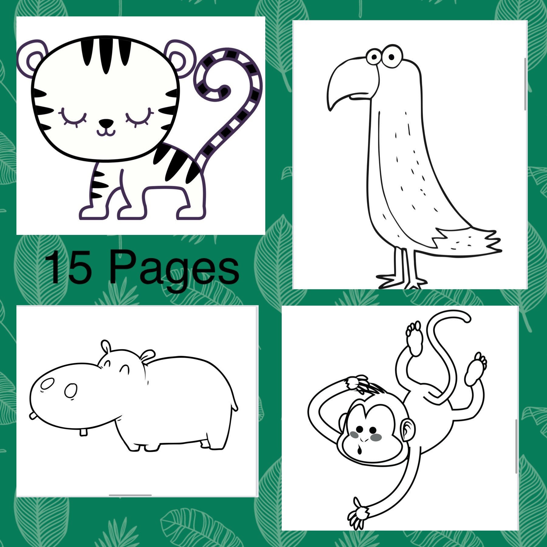 printable coloring pages of zoo animal