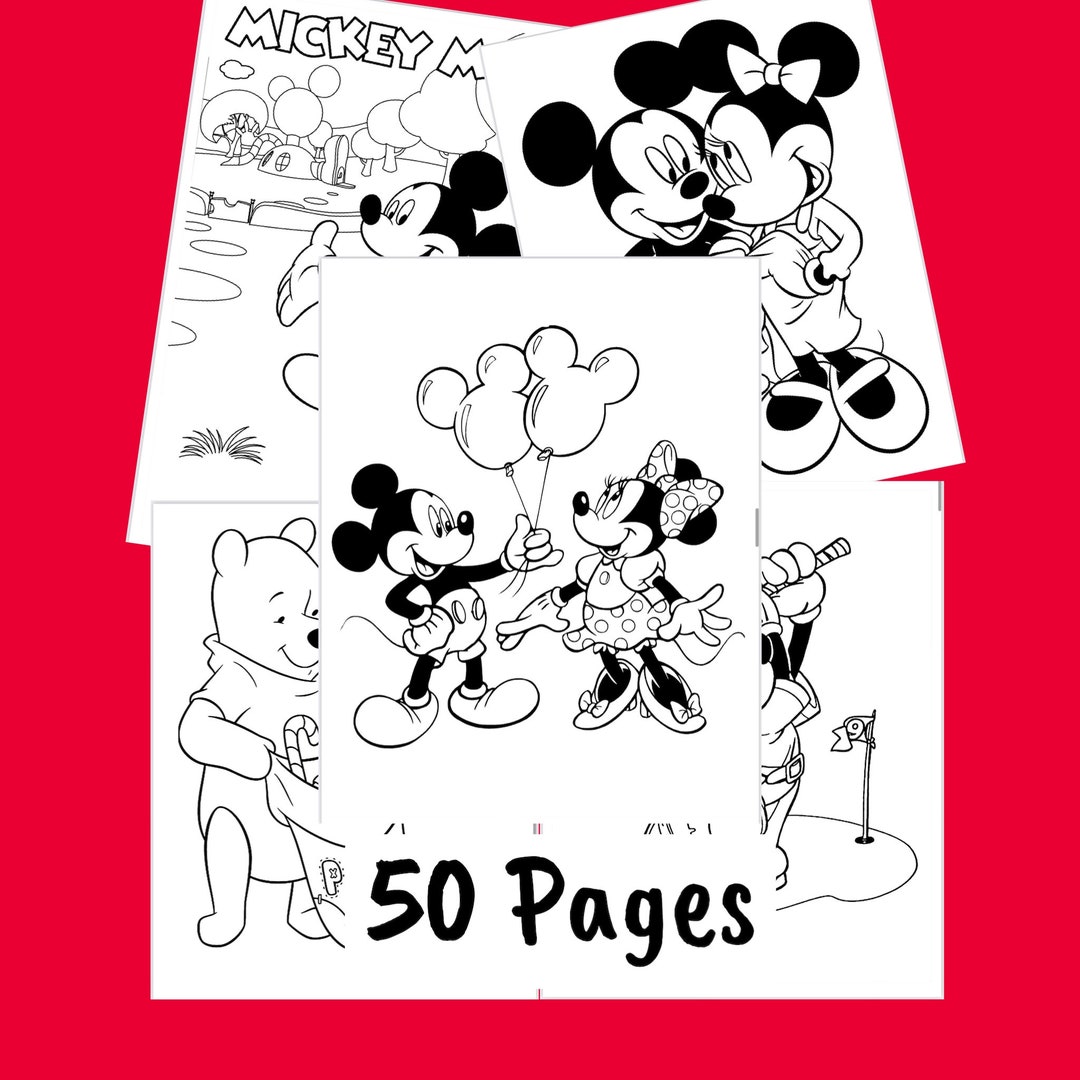 Mickey Mouse Kids Coloring Pages - Disney Coloring Book - Winnie the ...