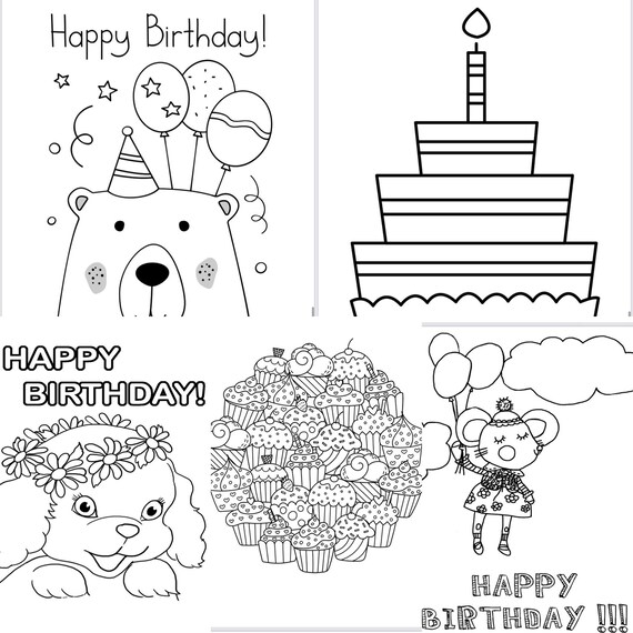 40 Free Printable Happy Birthday Coloring Pages Coloring Free