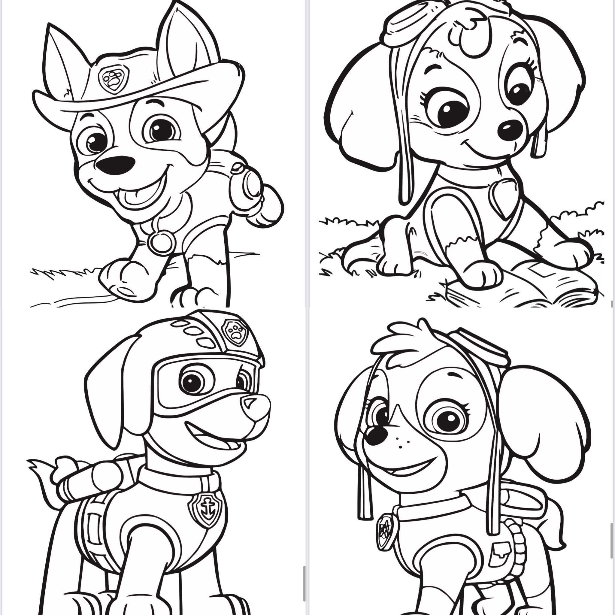 Pup printable coloring pages-instant download-kids activity - Etsy España