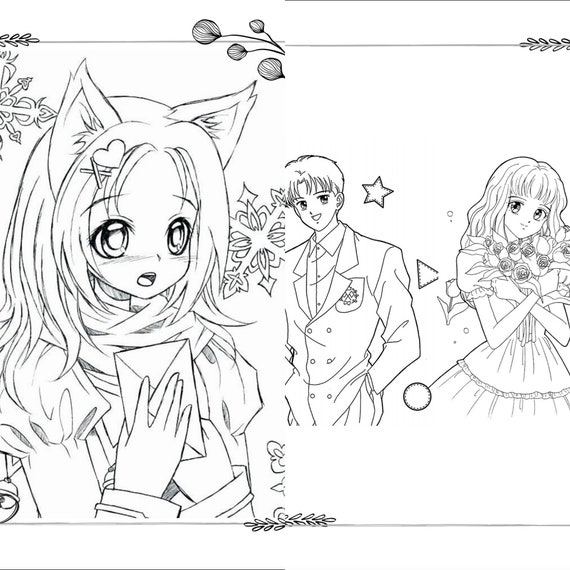 Anime 50 Printable Coloring Pages-anime Art-teen-adult - Etsy Australia Anime 50 Printable Coloring Pages-anime Art-teen-adult - Etsy Australia