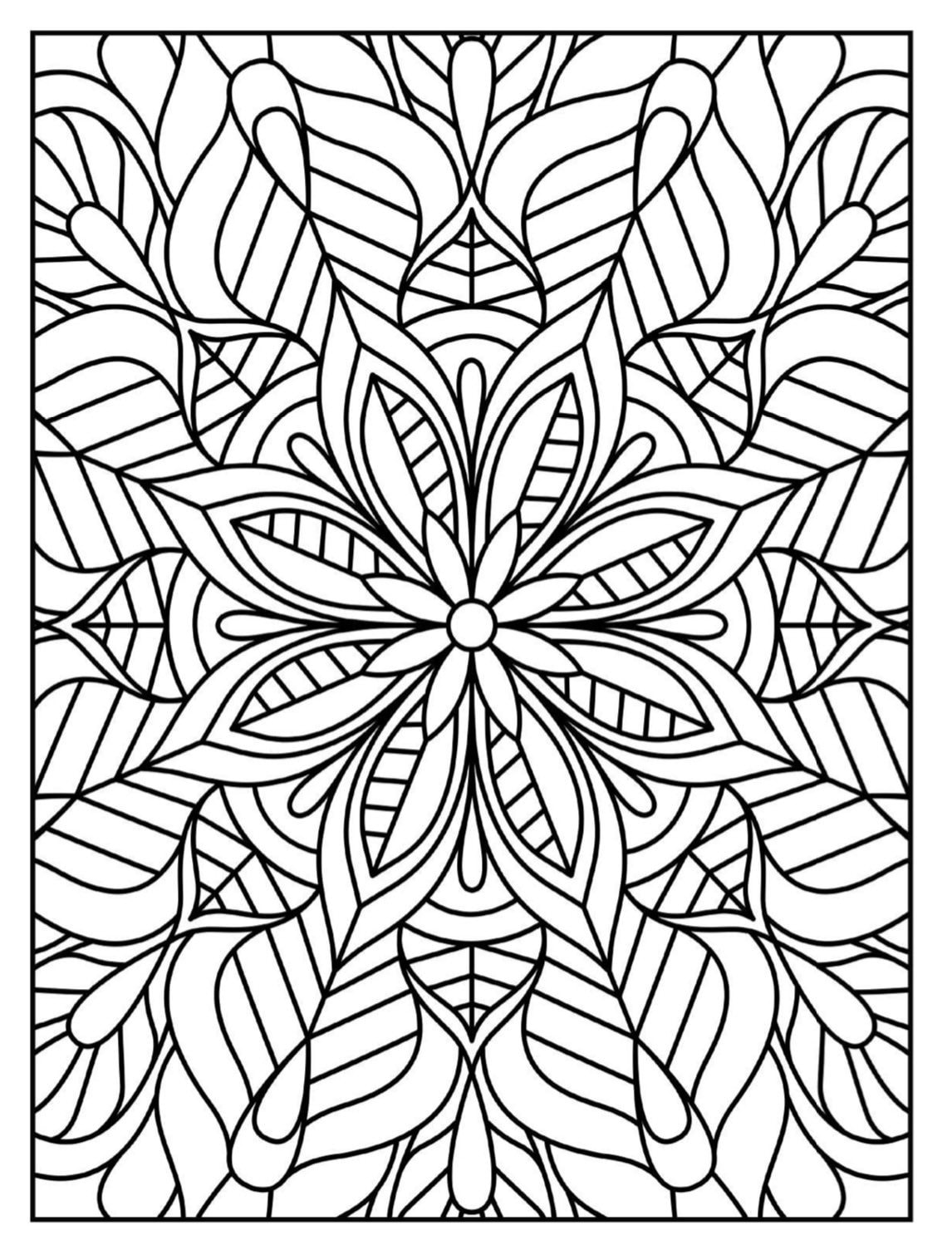 Square Mandalas 50 Printable Coloring Pages-instant Download-teens and Adult Coloring Pages ...