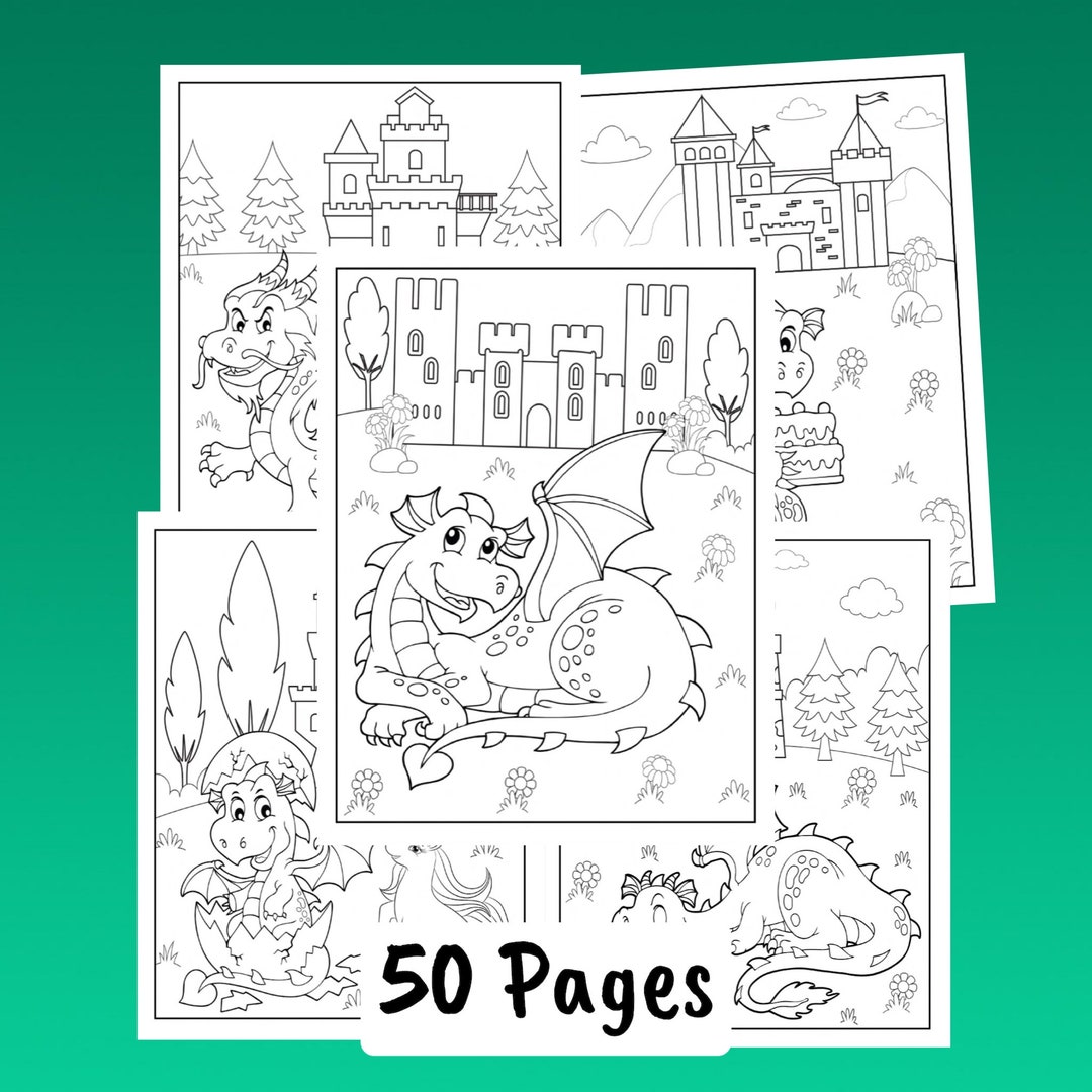 Dragon Coloring Pages 50 Printable Color Pages for Children-anime Art