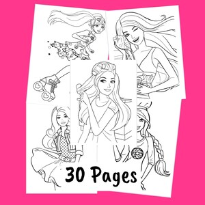 Women Coloring Pages - Cute Girl Coloring Sheets - Anime Art Digital Files - Instant Download