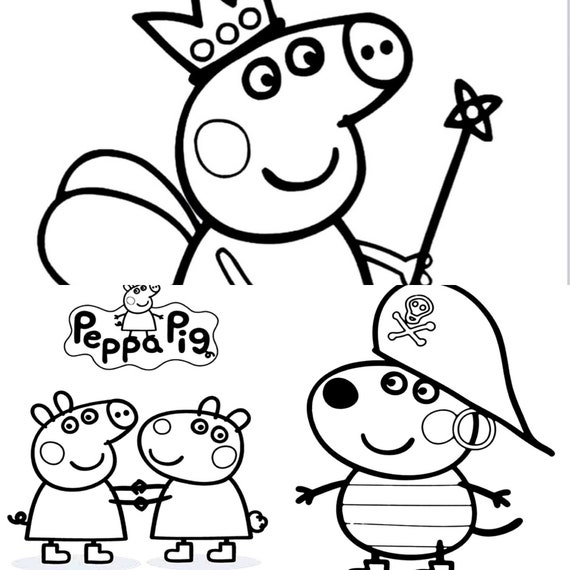 Peppa Pig Coloring Pages For Kids Printable