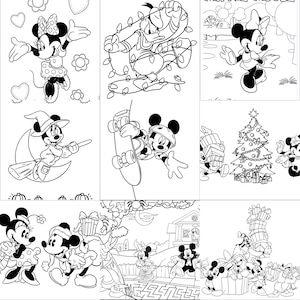 Páginas para colorear de Mickey Mouse para niños - Libro para colorear de Disney - Arte digital de Winnie The Pooh y sus amigos - Descarga instantánea imagen 3