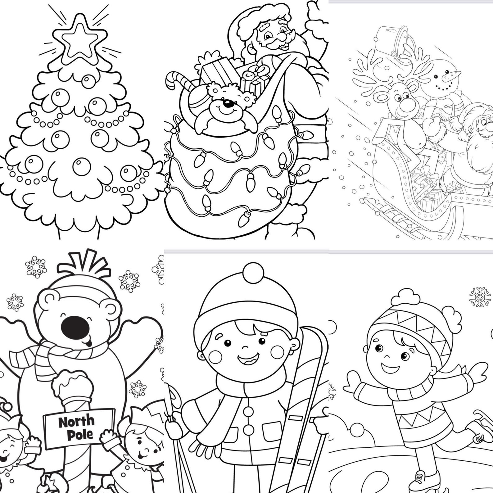 10 Christmas Activities Coloring Pages for the Holidays