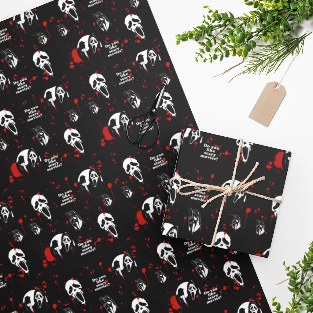 Scream ghost face horror gift Wrapping Paper