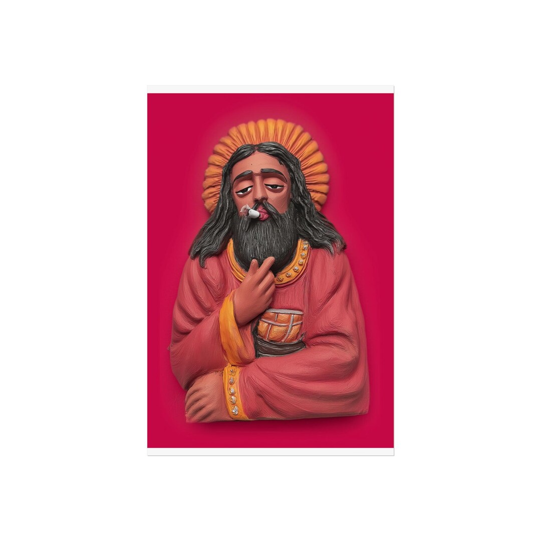Bearded Jesus Portrait Poster | Fine Art Poster, Religious Wall Art - Etsy