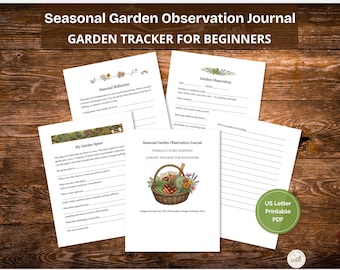Garden Journal PDF | Vegetable Garden Journal | Printable Gardening Log | Seasonal | Permaculture