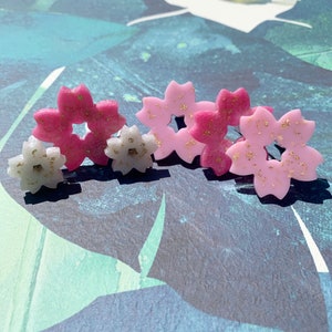 Sakura Flower Gold Foil Vent Clips, Cherry Blossoms Vent Clips, JDM Car Accessories, Car Air Vent Clips, Kawaii Flower Vent Clips