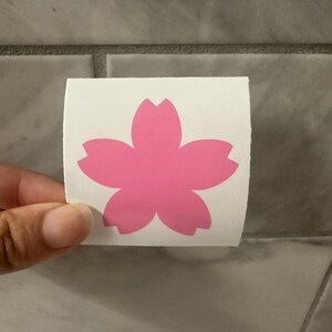 Sakura Flower Holographic Vinyl, Cherry Blossom Vinyl Decal, Sakura Petals Die Cut Stickers Pack, Kawaii Decals, Kawaii Car Vinyl Decals Dark Pink