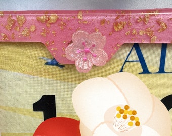 Sakura License Plate Screws, Kawaii License Plate Screws Cover, Car Plate Screws Cover