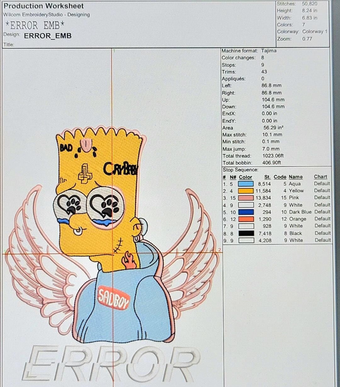 Emo Bart Simpson Embroidery Design - Etsy