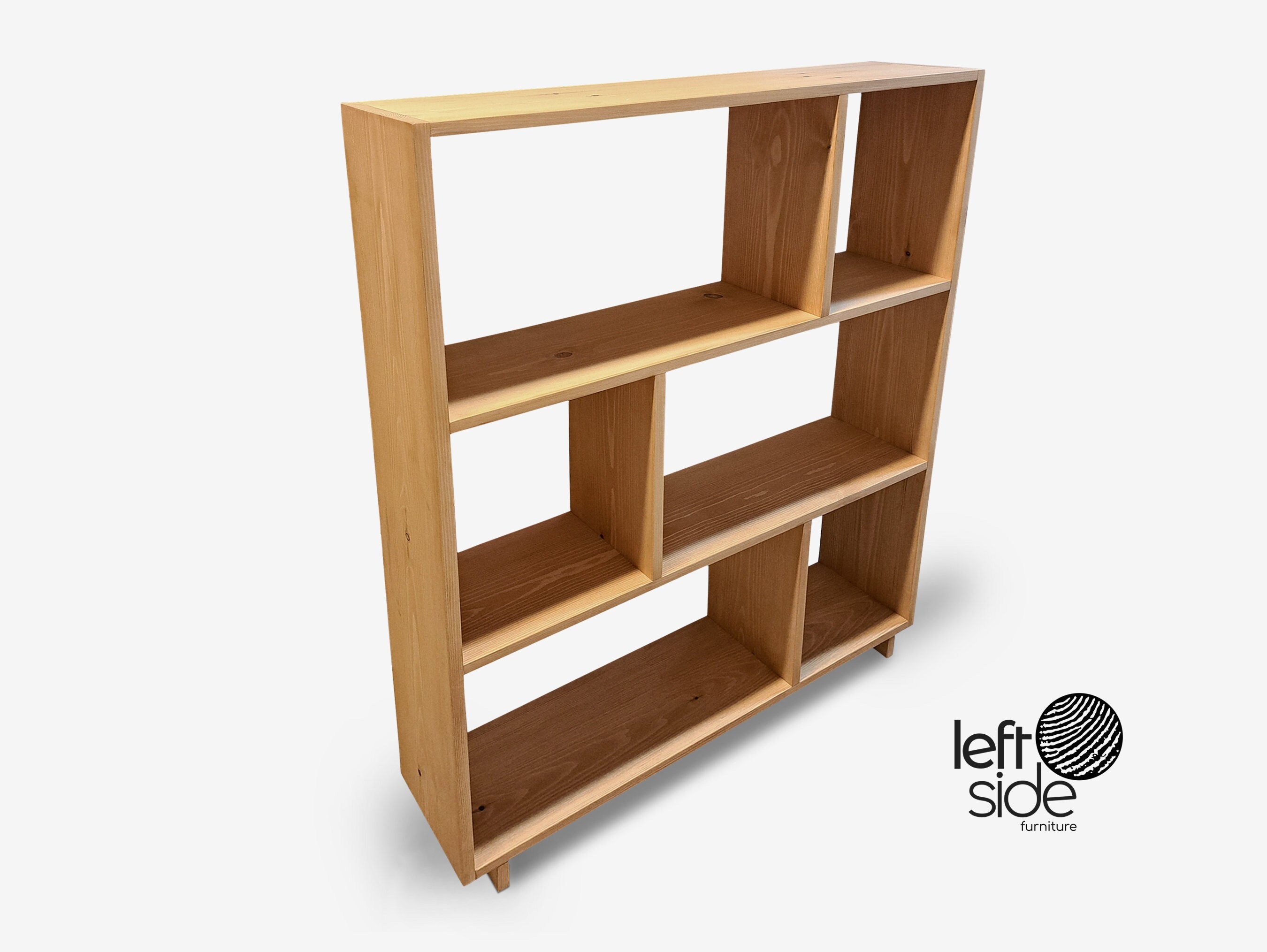 Solid Wood Bookcase Display Book Shelf Low Shelving Unit Etsy UK