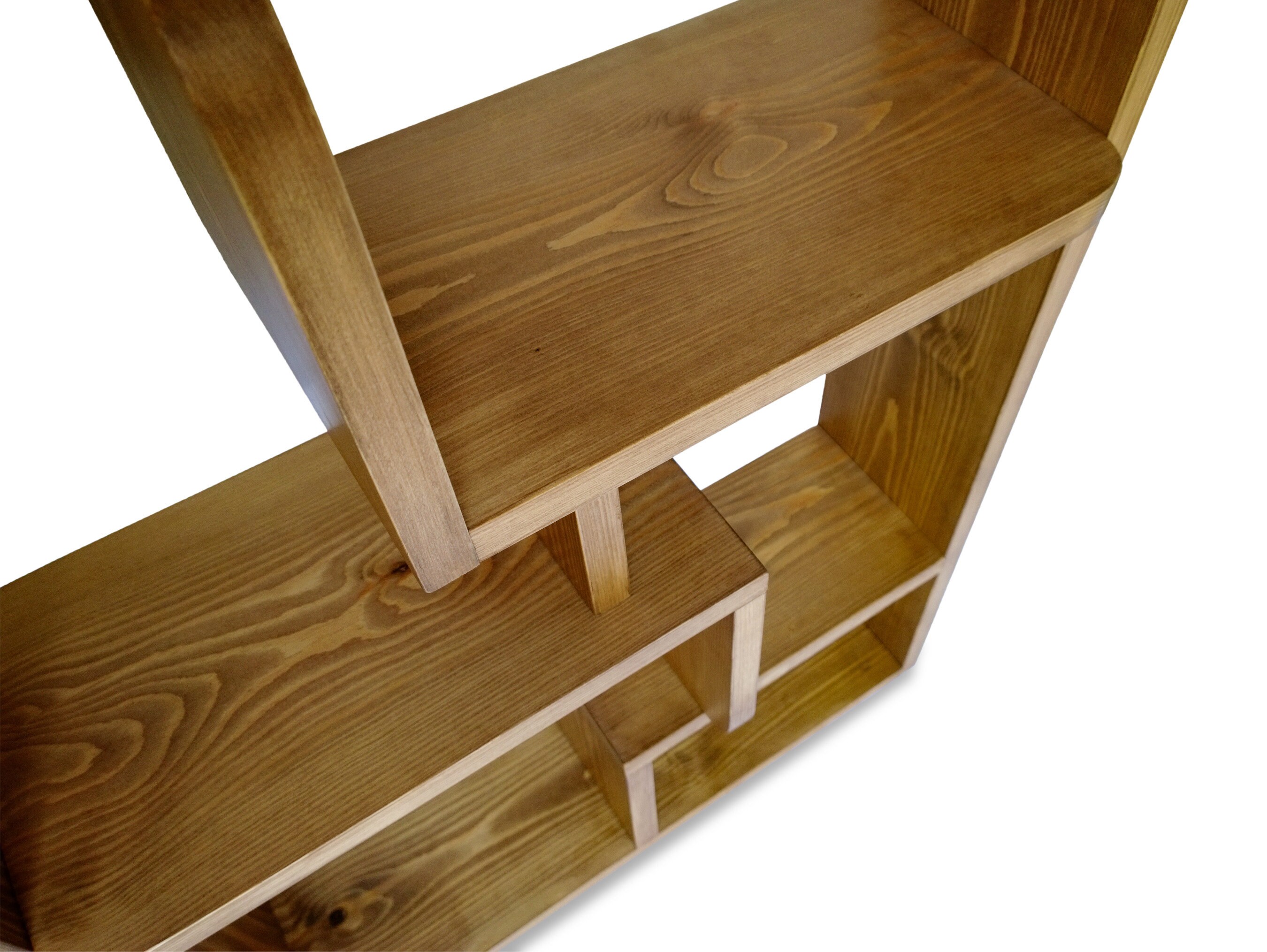 Solid Pine Bookcase Low Shelving Unit Small Ornament Etsy UK