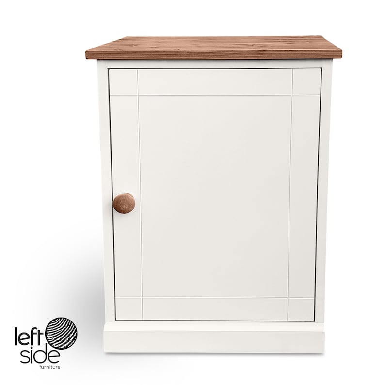 Handmade Narrow Side Table Cabinet: Small Cupboard with Adjustable Shelves bild 2