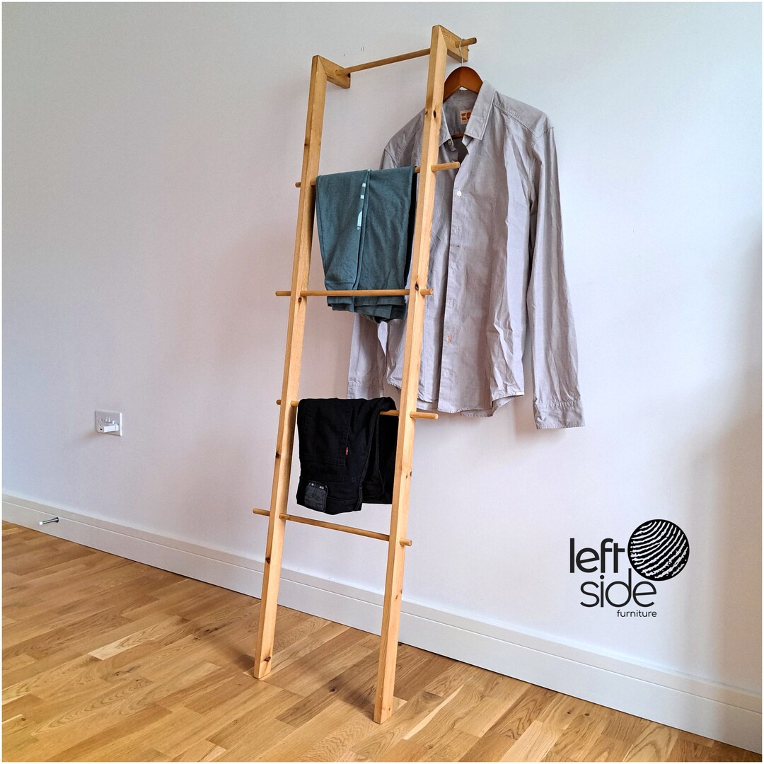 Wooden Clothes Rack Towel Ladder or Blanket Ladder. Etsy UK