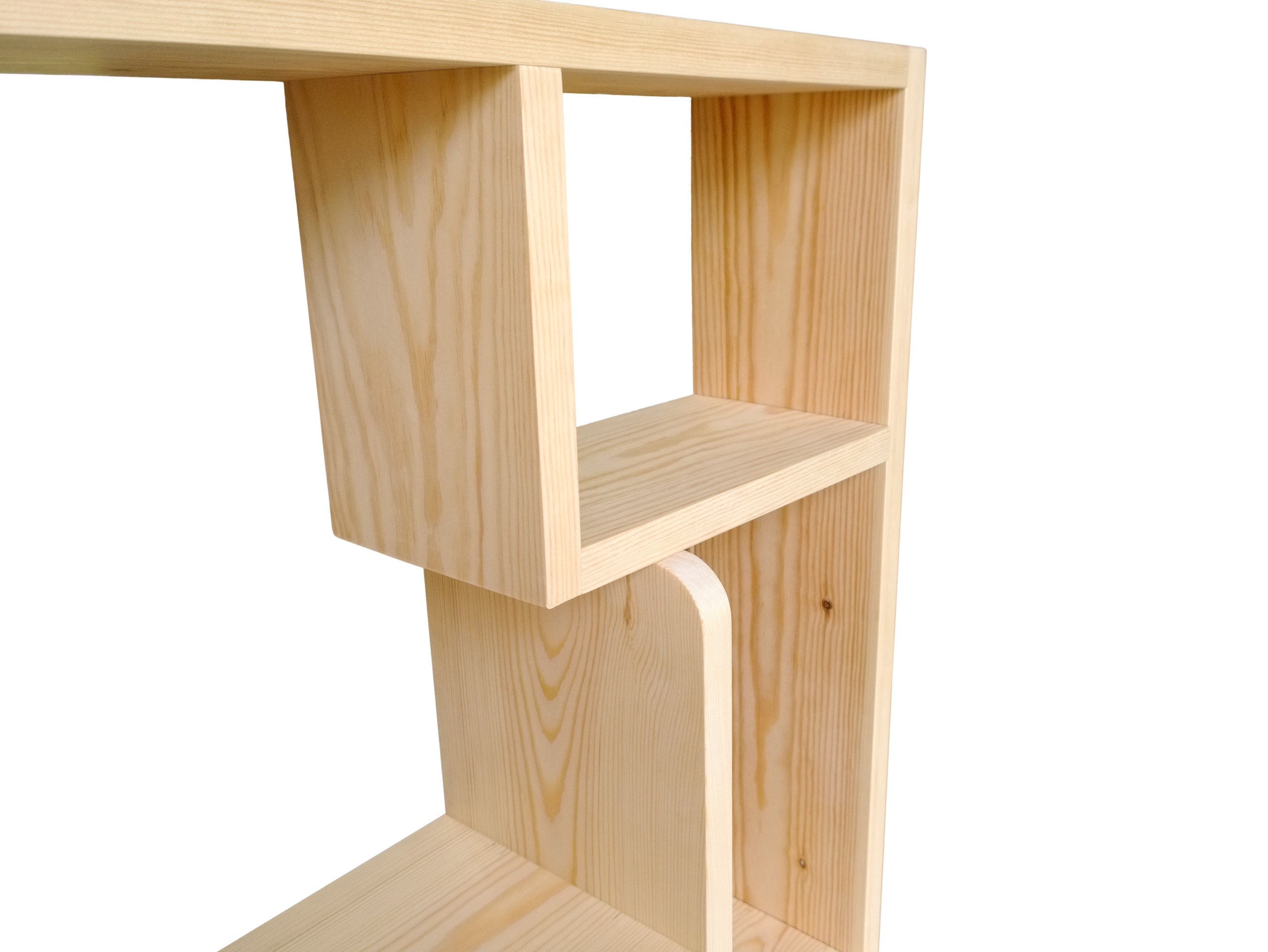 Solid Pine Bookcase Low Shelving Unit Small Ornament Etsy UK