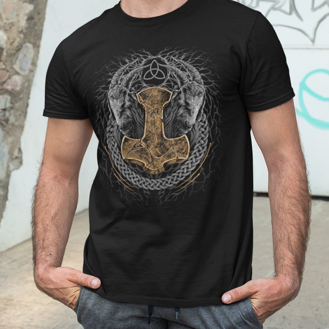 Viking Hoodie 3D Print Noorse Mythologie Valhalla Lange Mouw Lente Herfst Trui Voor Mannen En Vrouwen Cosplay Kostuum,Thor hammer hoodie,L