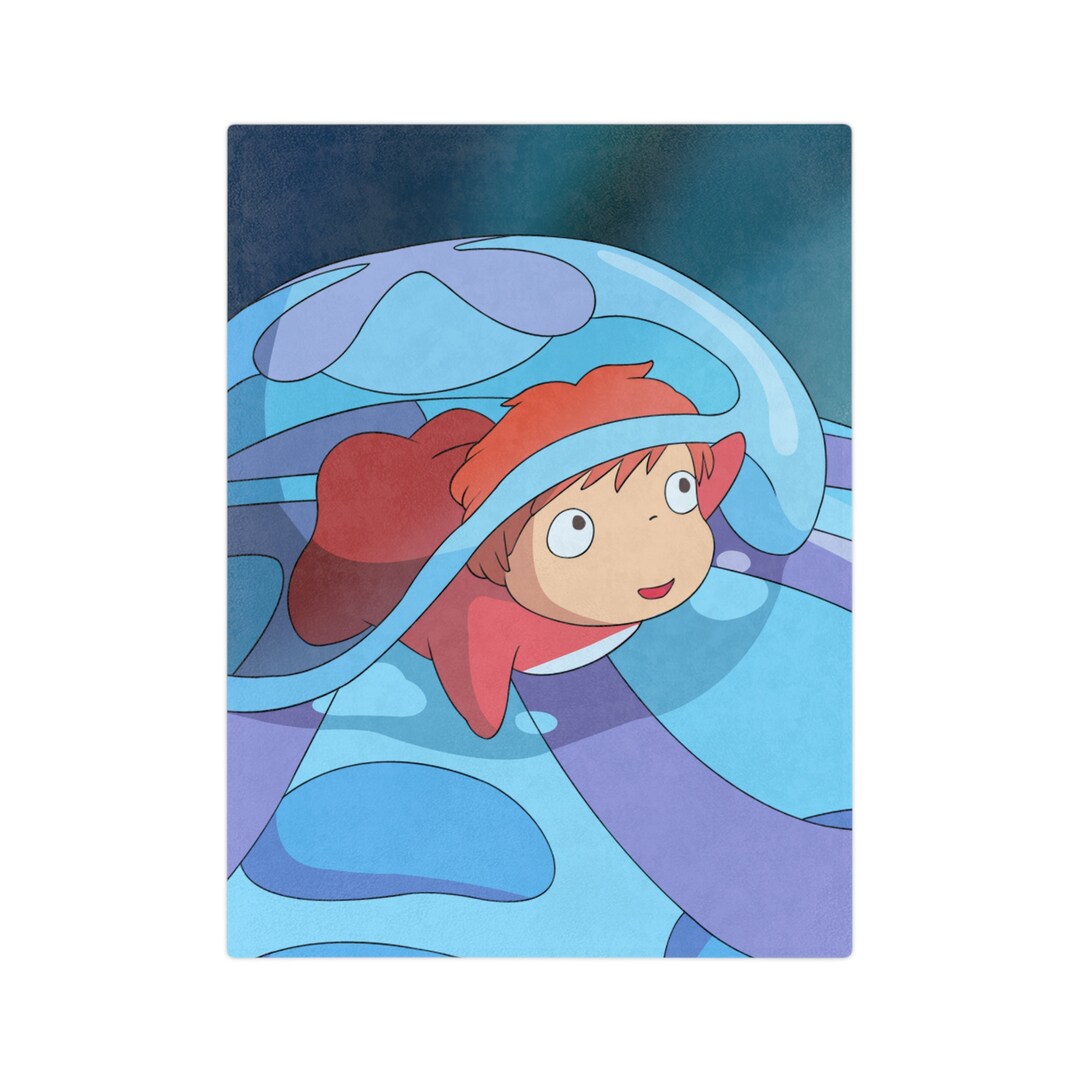 Ghibli Blanket Ponyo Anime Blanket Anime Blanket Ponyo Etsy
