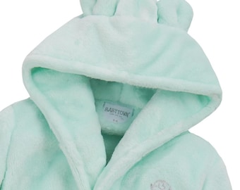 Bata personalizada bordada, bata con orejas de peluche, bata personalizada para bebés, bata personalizada para niños, bata suave