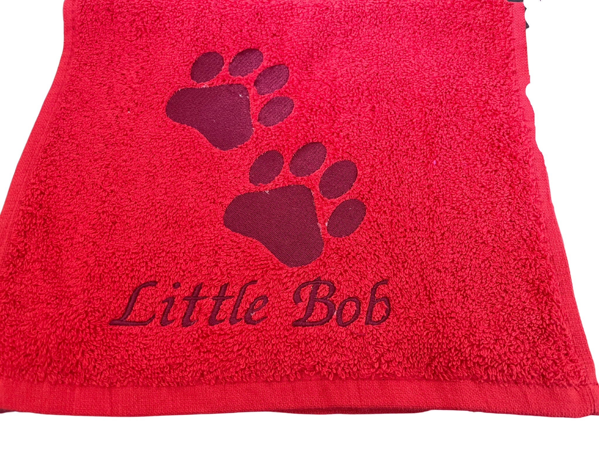 towel with dog print