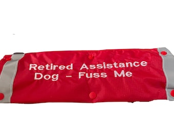 Dog lead slip cover, embroidered and personalised with your text or standard text, choice of 7 bright colours, waterresistant