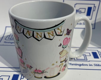 Mothers Day Mug, Unique mug, personalised mug, gift for mothers day, gift for nan, vintage design mug, gift for grandma, mummy  vintage mug