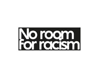 No Room for Racism iron on badge for football shirts, No room for racism sleeve patch, football kit patch, football shirt sleeve badge/patch