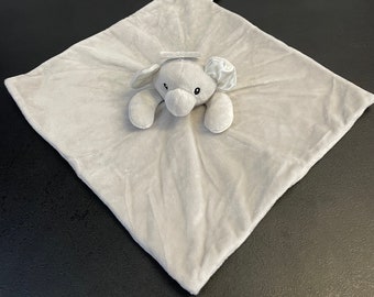 Personalised comforter, Embroidered plush elephant baby comforter, soft fleece comforter, baby blanket, new born gift, baby shower gift,