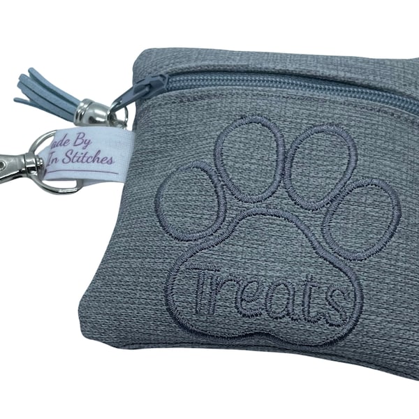 Bolsa de vinilo con cremallera y polipiel para premios de perro, hecha a mano con cierre de mosquetón, en varios colores, para perro, cachorro, adiestramiento canino, recompensa para perro.