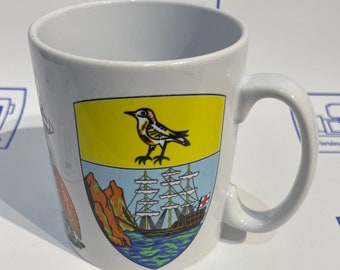 11oz Mug with Coat of arms of St Helena, Tristan Da Cunha and Ascension Island, St Helena Mug, St Helena Crest Mug, Ascension Island Crest