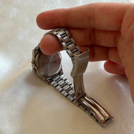 Classic Silver Tone Mathey Tissot Watch - image 3