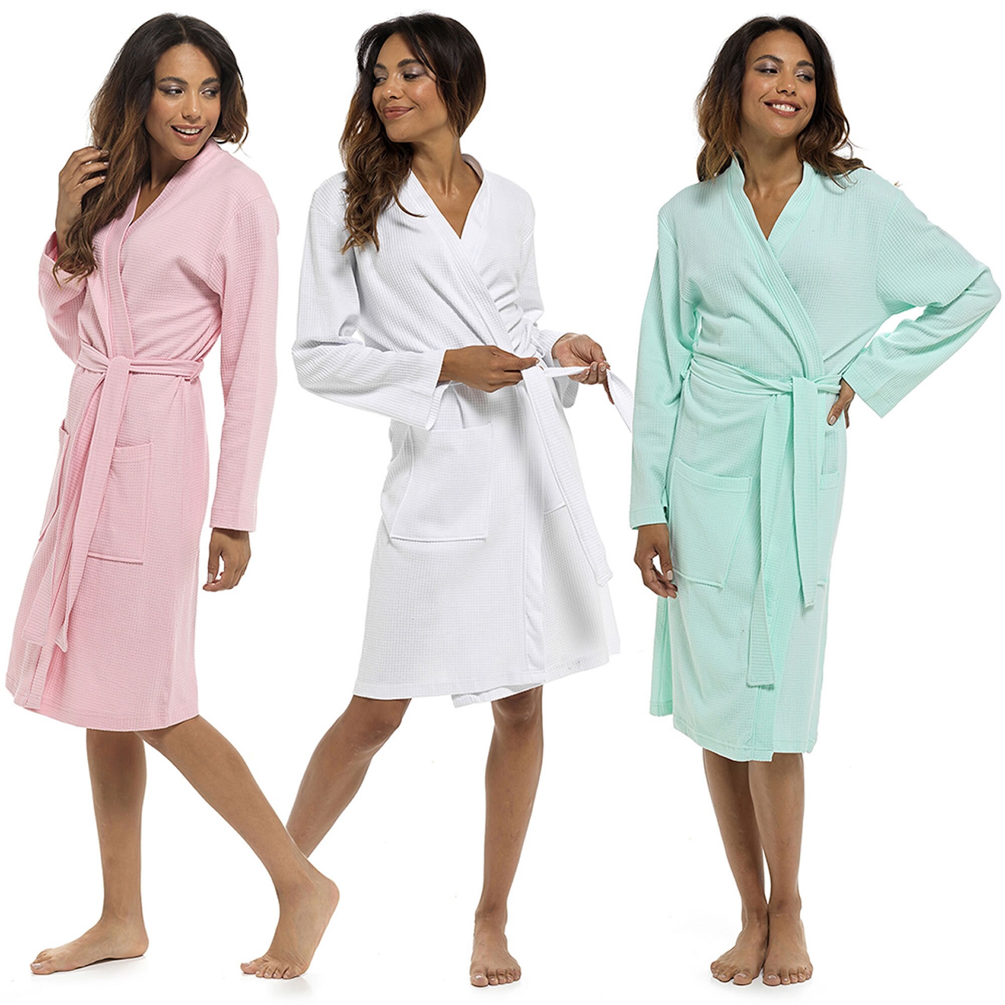 Ladies Waffle Knit Lightweight Hotel Quality Dressing Gown - Etsy Israel