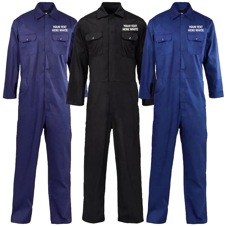 Personalised Printed Mechanic Overalls Custom Coveralls Etsy