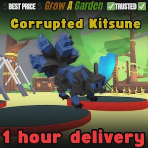 Corrupted Kitsune - Roblox Grow a Garden Pet CHEAPEST - Fast Delivery - Worldwide (Grow A Garden Raccoon Pet Roblox)