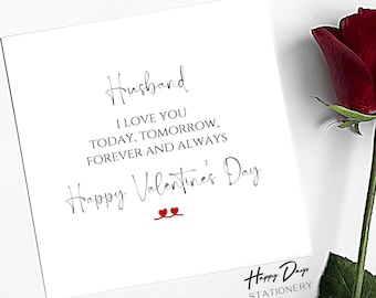 Valentine's Card for Husband Love Verse Valentine Card for Husband, Card for Husband, Valentine's Day Card, For Husband, VALENTINE CARD