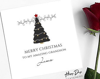 Christmas Card for Grandson Amazing Grandson Christmas Card, Xmas Card for Grandson, Xmas, GRANDSON, CHRISTMAS