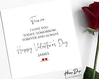 Valentine's Card for Fiancé Love Valentines Card for Fiancé , Card for Fiancé, Valentine's Day Card, For Fiancé , VALENTINES CARD