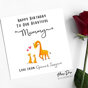 Happy Birthday To Our Mummy Birthday Card for Mummy, Mummy Birthday Card, Card for Mummy From Daughters/Sons/Children, Happy Birthday Mummy zdjęcie 1