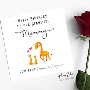 Joyeux anniversaire à notre maman, carte d'anniversaire pour maman, carte d'anniversaire pour maman, carte pour maman de filles/fils/enfants, joyeux anniversaire maman