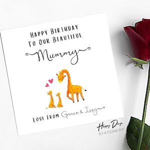 Happy Birthday To Our Mummy Birthday Card for Mummy, Mummy Birthday Card, Card for Mummy From Daughters/Sons/Children, Happy Birthday Mummy zdjęcie 1