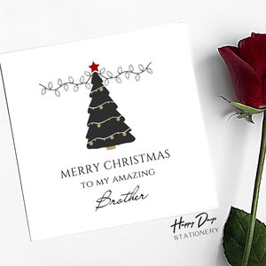 Tarjeta de Navidad para hermano Increíble tarjeta de Navidad para hermano, tarjeta de Navidad para hermano, tarjeta de Navidad para hermano, tarjeta para hermano, HERMANO, NAVIDAD