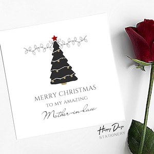 Christmas Card for Mother-in-Law Amazing Mother In-Law Christmas Card, Xmas Card for Mother-In-Law, Card for Mother In-law, CHRISTMAS
