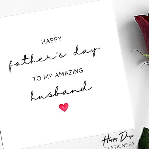 Father's Day Card for Husband Fathers Day Card From Wife - Etsy