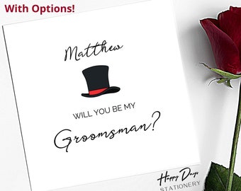 Groomsman Proposal Card Will You Be My Groomsman Card, Groomsmen Proposal Request, Wedding Card For Groomsmen