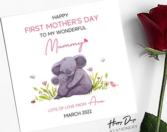 Erste Muttertagskarte, Mama 1. Muttertagskarte, Erste Muttertag als Mama, 1. Muttertagskarte