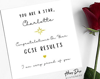 GCSE Results Congratulations Card Exam Congrats Card, A-Levels Results Congratulations Card, GCSE Congratulations Card, Passing Exams Card