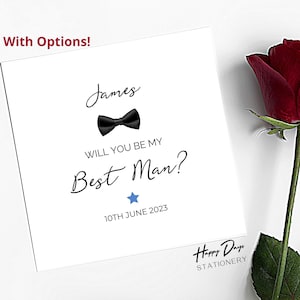 Best Man Proposal Card, Will You Be My Best Man Proposal, Best Man Request Card, Wedding Card For Best Man, Will You Be My Best Man image 1
